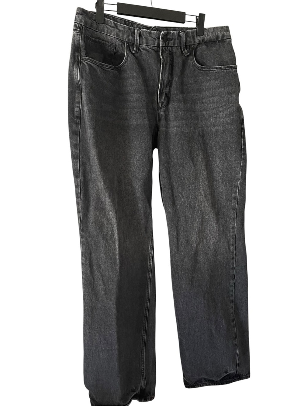 Good American Black183 Relaxed Straight Leg Jeans Women’s 12/31 Gray Wash
